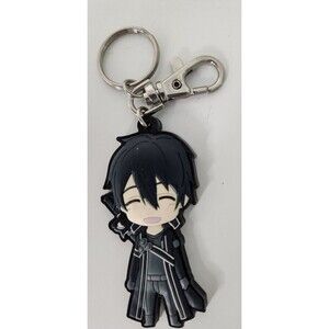 Kirito Authentic Sword Art Online Anime PVC Keychain SD Happy Kirito #36748